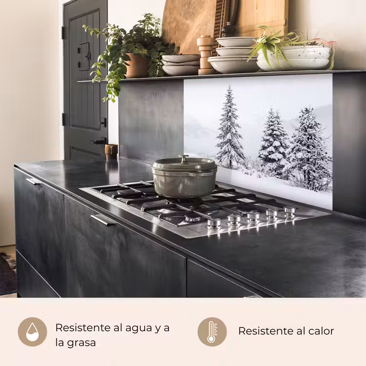 Revestimiento cocina - Abeto - Nieve - Invierno - Paisaje - Silencio — 4