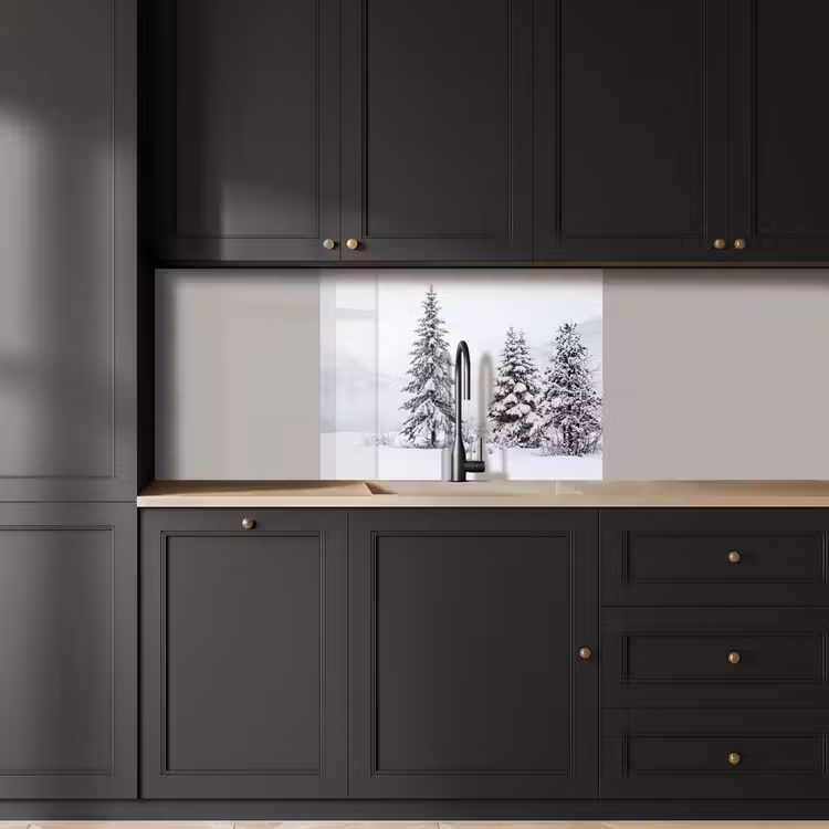 Revestimiento cocina - Abeto - Nieve - Invierno - Paisaje - Silencio — 5