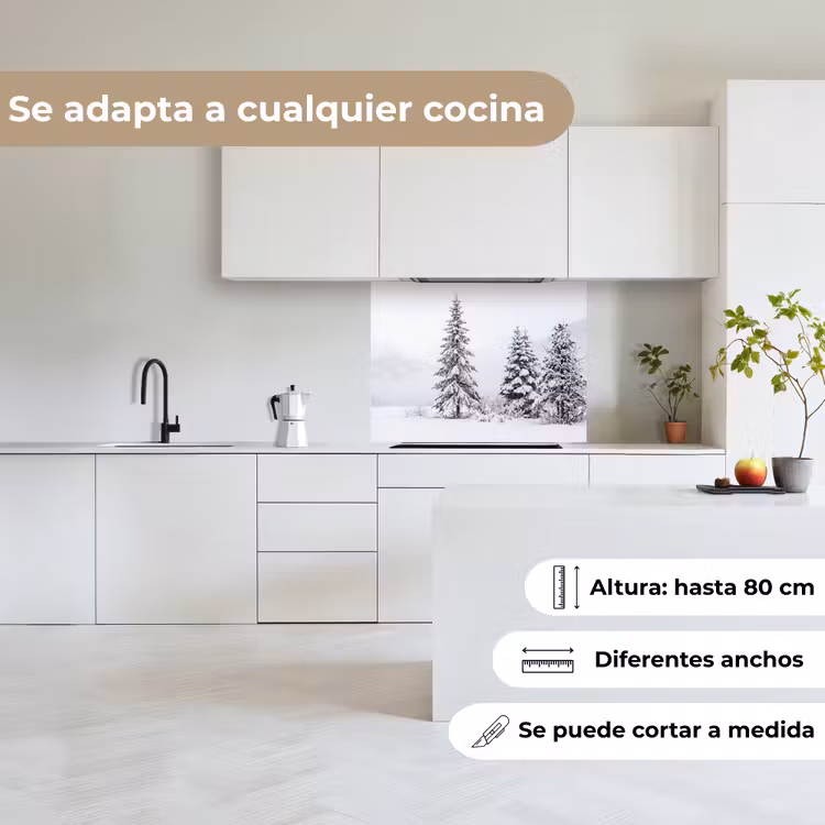 Revestimiento cocina - Abeto - Nieve - Invierno - Paisaje - Silencio — 6
