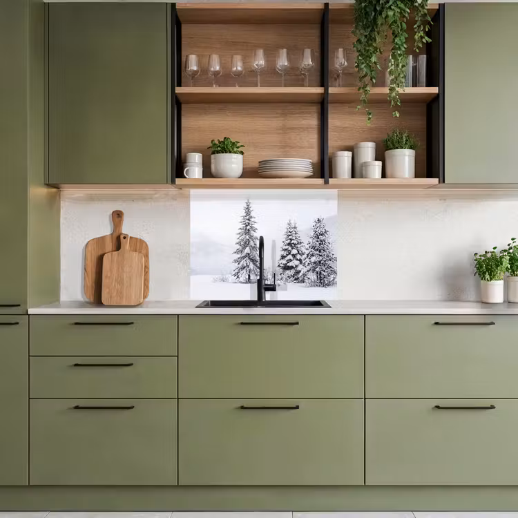 Revestimiento cocina - Abeto - Nieve - Invierno - Paisaje - Silencio — 7