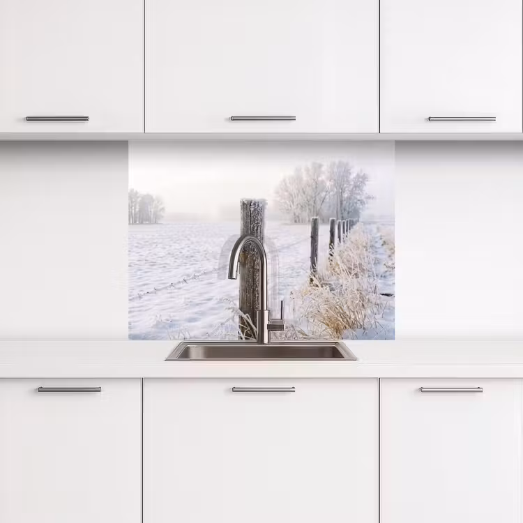 Revestimiento cocina - Cerca - Nieve - Niebla - Campo - Nostálgico — 3