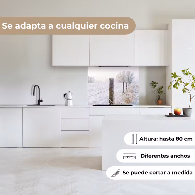 Revestimiento cocina - Cerca - Nieve - Niebla - Campo - Nostálgico — 6