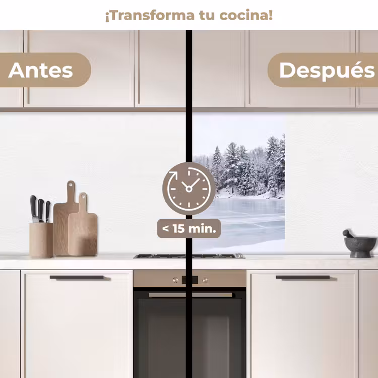 Revestimiento cocina - Más - Pino - Hielo - Invierno - Calmante — 2