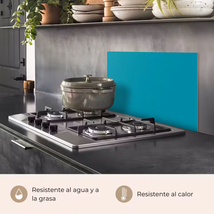 Salpicaderos de cocina - Azul - Color sólido — 2