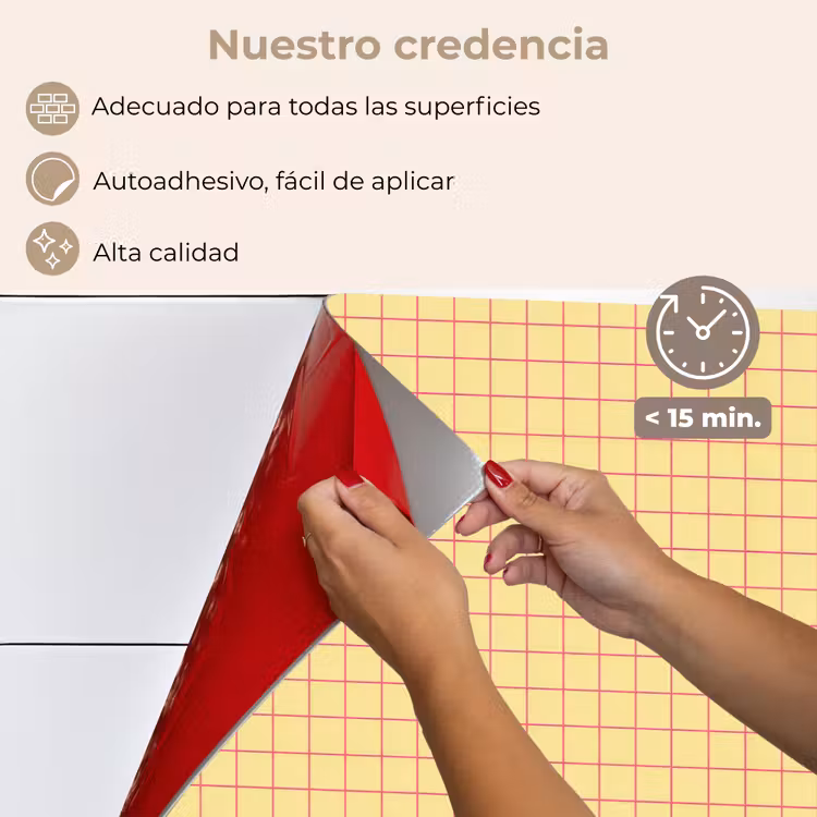 Salpicaderos de cocina - Cuadrados - Cuadrícula - Minimalista - Amarillo - Rosa — 4