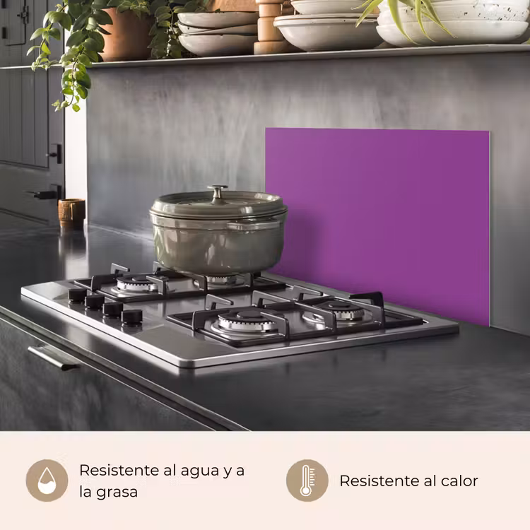 Salpicaderos de cocina - Morado - Colores - Sólido — 2