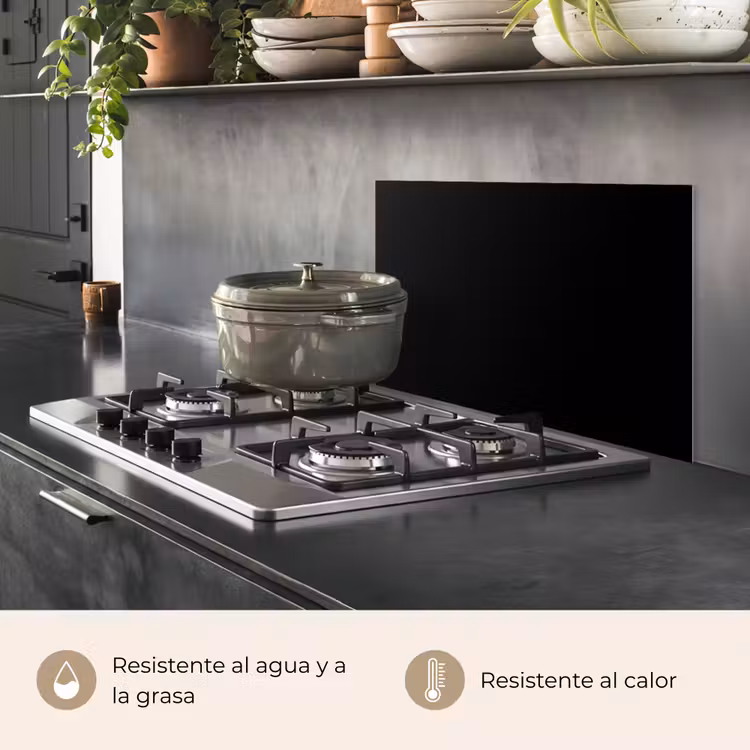 Salpicaderos de cocina - Negro - Color sólido — 2