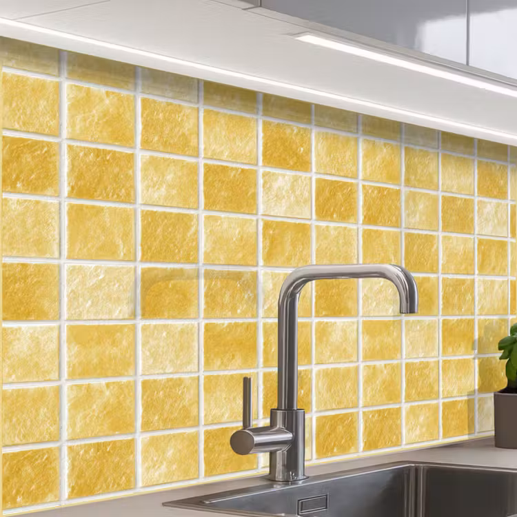 Revestimiento cocina - Azulejos - Mosaico - Textura - Amarillo dorado — 1