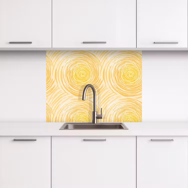 Revestimiento cocina - Círculos - Abstracto - Artístico - Amarillo — 3