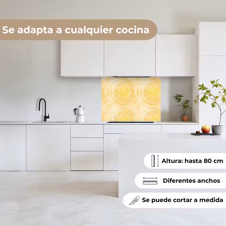 Revestimiento cocina - Círculos - Abstracto - Artístico - Amarillo — 6
