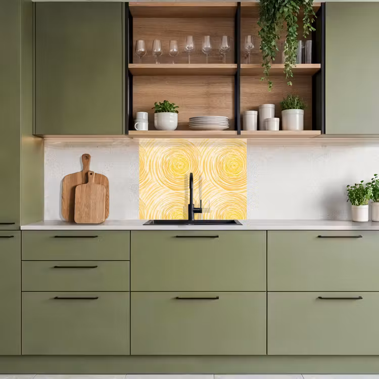 Revestimiento cocina - Círculos - Abstracto - Artístico - Amarillo — 7