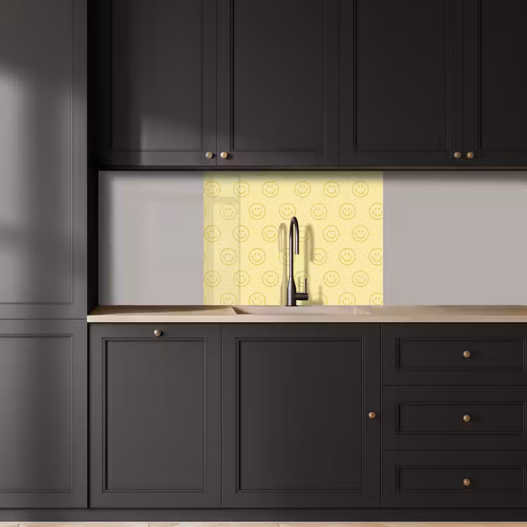 Revestimiento cocina - Emoticonos - Estampado - Retro - Amarillo suave — 5