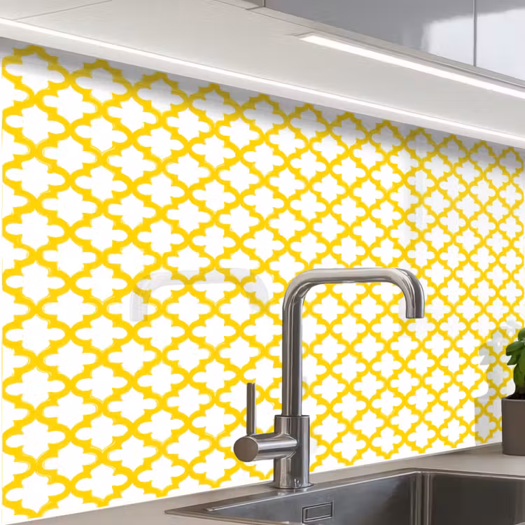 Revestimiento cocina - Estampado - Geométrico - Clásico - Amarillo — 1