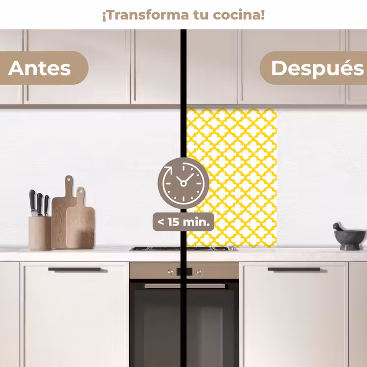 Revestimiento cocina - Estampado - Geométrico - Clásico - Amarillo — 2