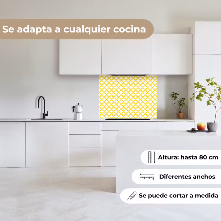 Revestimiento cocina - Estampado - Geométrico - Clásico - Amarillo — 6