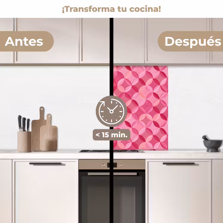 Revestimiento cocina - Geométrico - Mosaico - Moderno - Rosa — 2