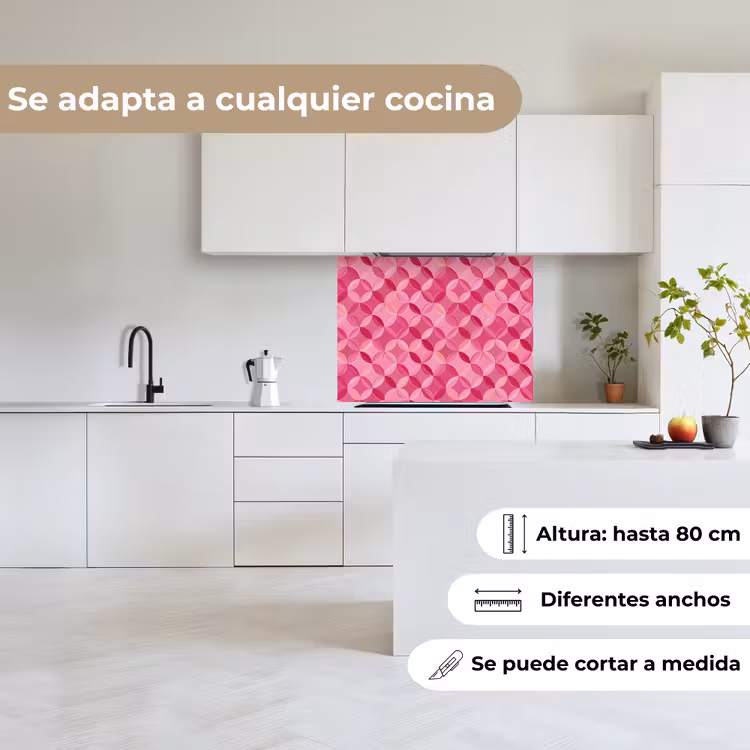 Revestimiento cocina - Geométrico - Mosaico - Moderno - Rosa — 6