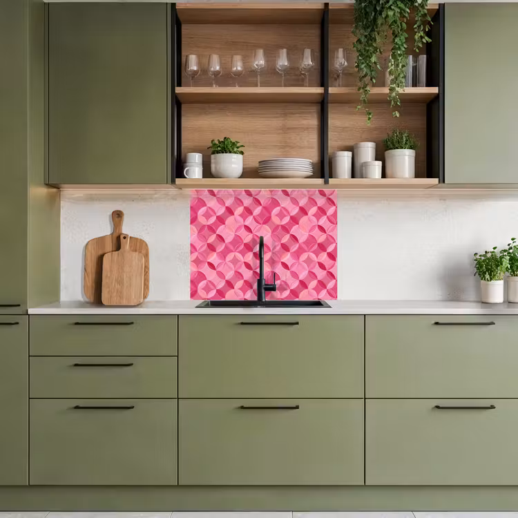 Revestimiento cocina - Geométrico - Mosaico - Moderno - Rosa — 7