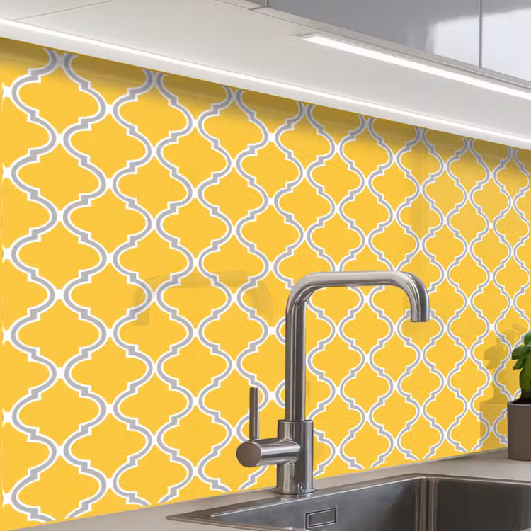 Revestimiento cocina - Linterna - Arabesco - Elegante - Amarillo — 1