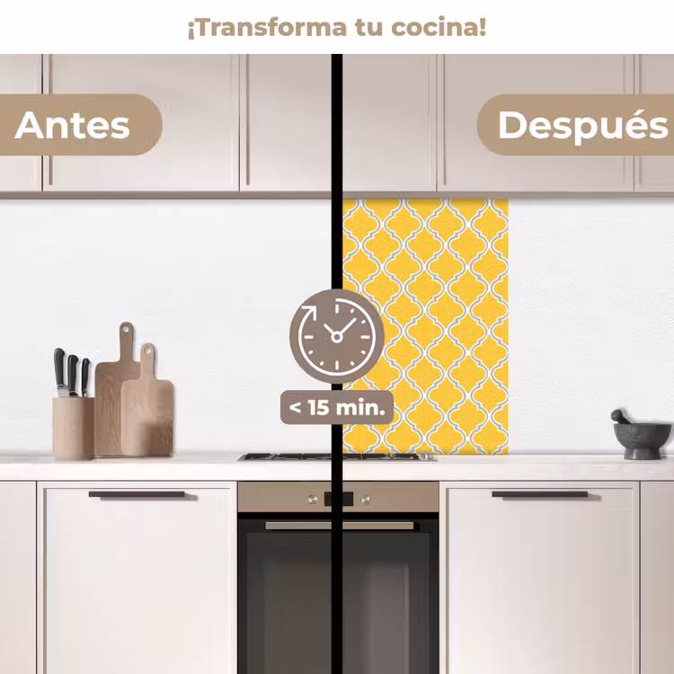 Revestimiento cocina - Linterna - Arabesco - Elegante - Amarillo — 2