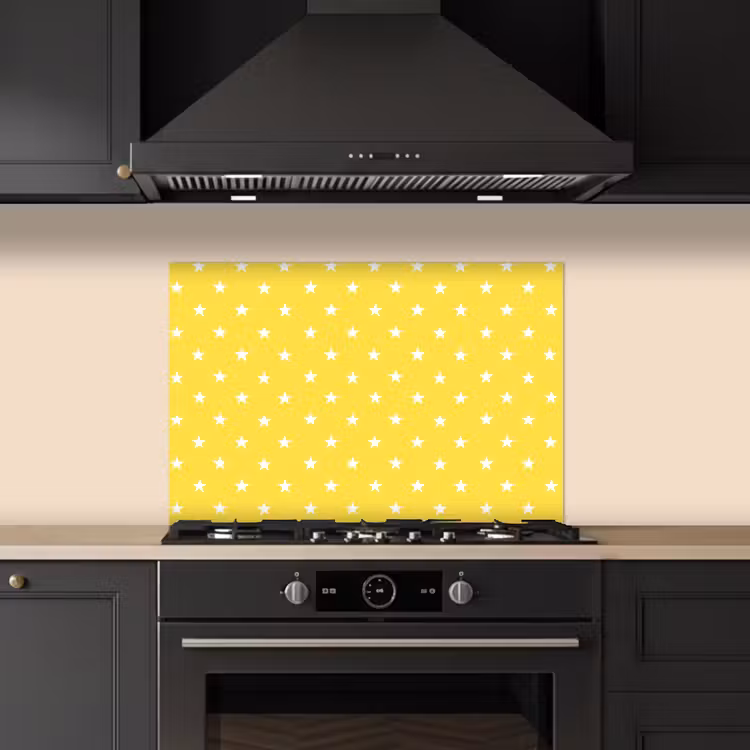 Salpicaderos de cocina - Estrellas - Estampado - Minimalista - Amarillo — 5