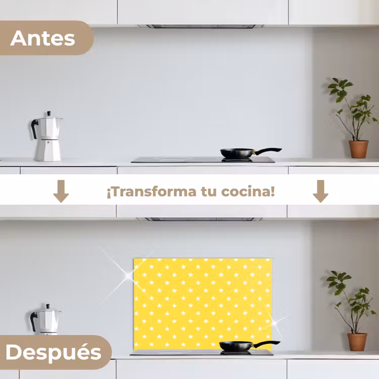 Salpicaderos de cocina - Estrellas - Estampado - Minimalista - Amarillo — 7