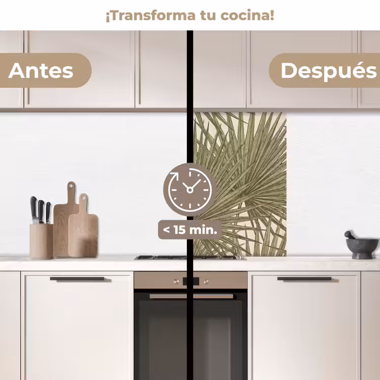 Revestimiento cocina - Hoja - Tropical - Estampado - Naturaleza - Verde — 2