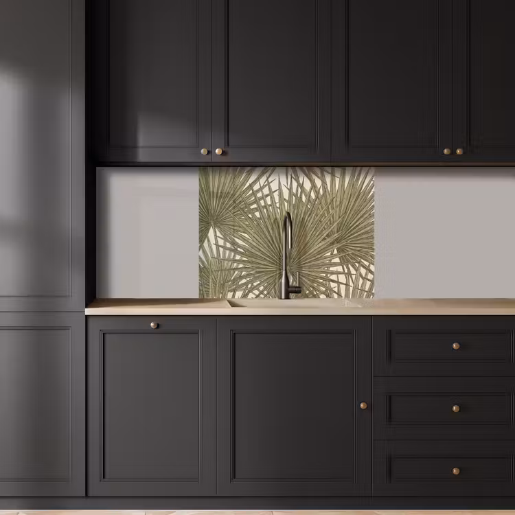 Revestimiento cocina - Hoja - Tropical - Estampado - Naturaleza - Verde — 5
