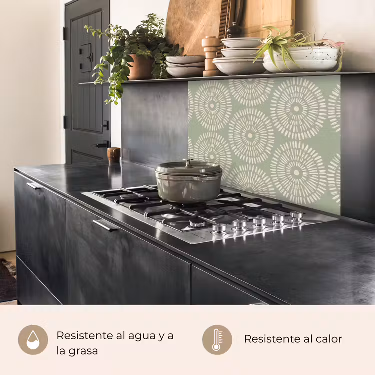 Revestimiento cocina - Motivo - Círculos - Abstracto - Moderno - Verde — 4