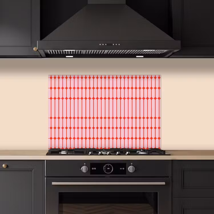Salpicaderos de cocina - Geométrico - Minimalista - Rojo - Rosa — 5