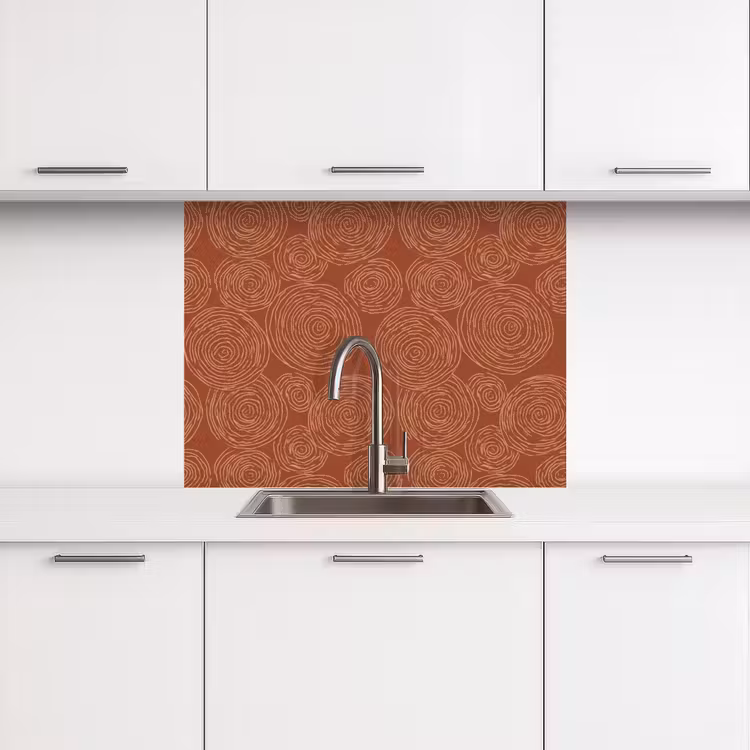 Revestimiento cocina - Círculos - Abstracto - Artístico - Terracota — 3
