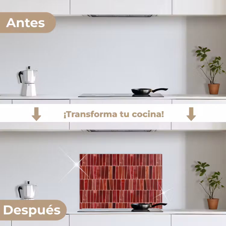 Salpicaderos de cocina - Azulejos - Modernos - Texturados - Rojo intenso — 7