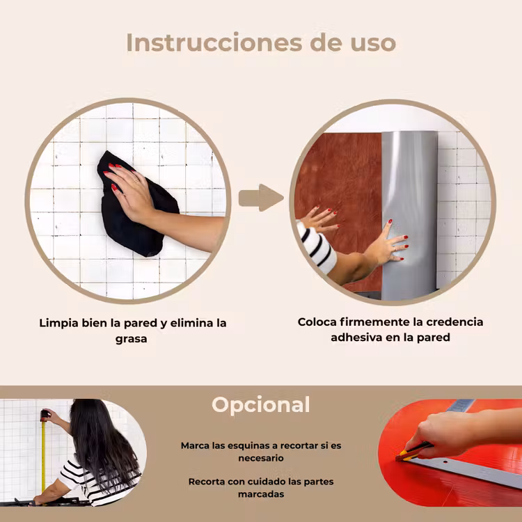 Salpicaderos de cocina - Estucado - Textura - Terracota — 6