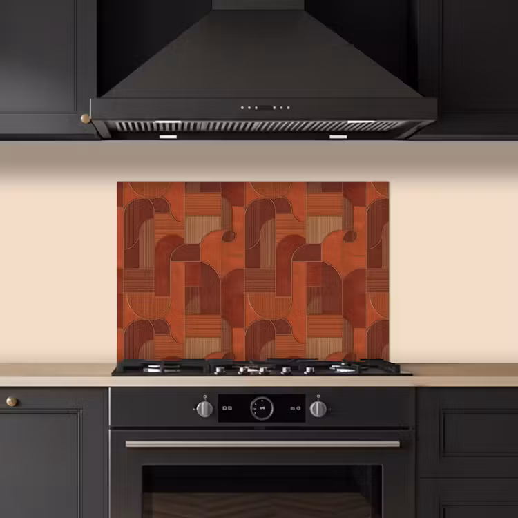 Salpicaderos de cocina - Geométrico - Abstracto - Textura - Marrón — 5