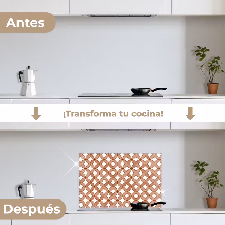 Salpicaderos de cocina - Geométrico - Círculos - Moderno - Terracota — 7