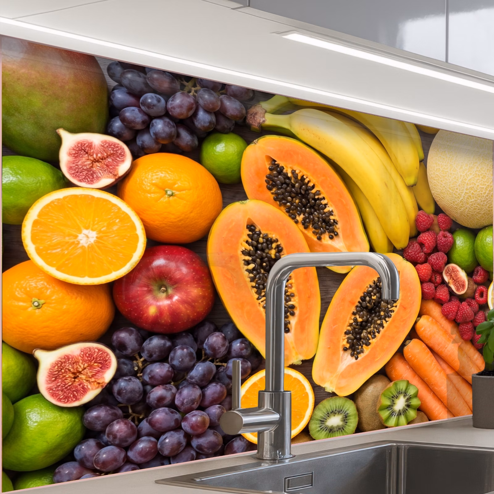 Revestimiento cocina - Comida - Fruta - Verduras - Frescas - Coloridas — 1