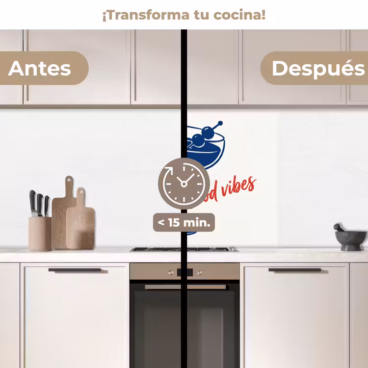 Revestimiento cocina - Cóctel - Vaso - Ilustración - Azul - Blanco — 2