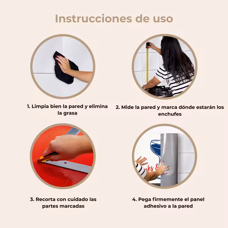 Revestimiento cocina - Cóctel - Vaso - Ilustración - Azul - Blanco — 8