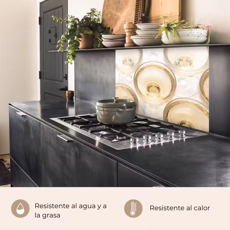 Revestimiento cocina - Bebidas - Vasos - Fiesta - Oro — 4