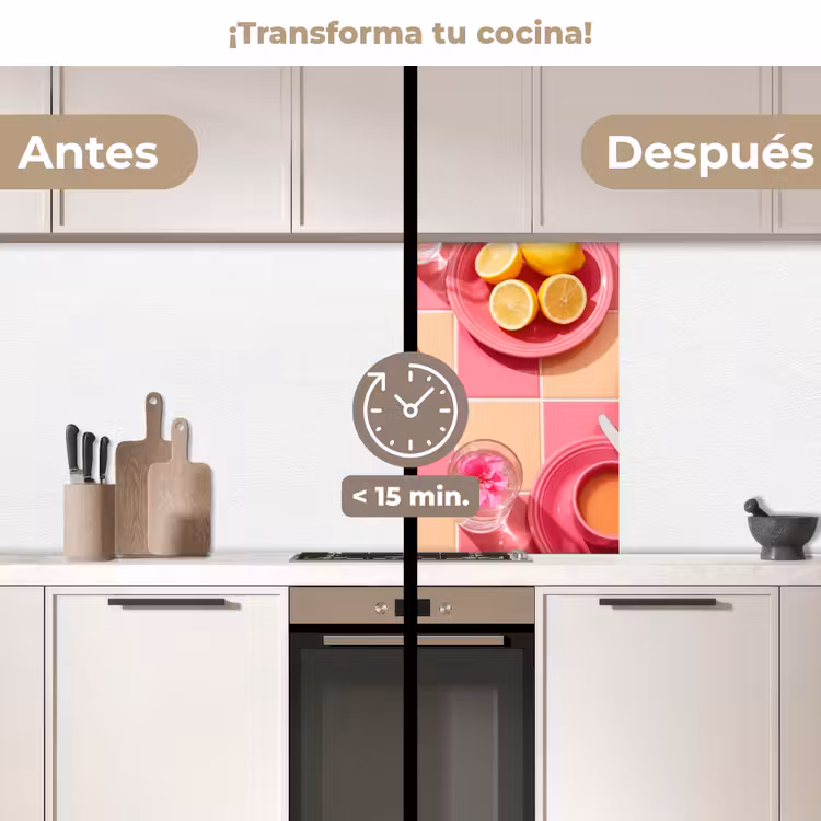 Revestimiento cocina - Comida - Cítricos - Naturalezas muertas - Rosa - Naranja — 2