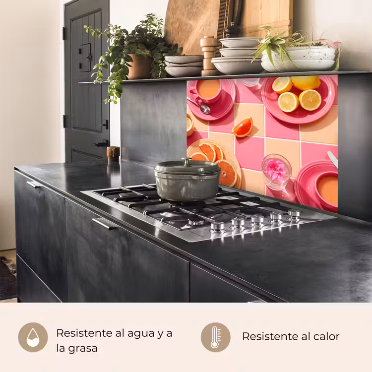Revestimiento cocina - Comida - Cítricos - Naturalezas muertas - Rosa - Naranja — 4
