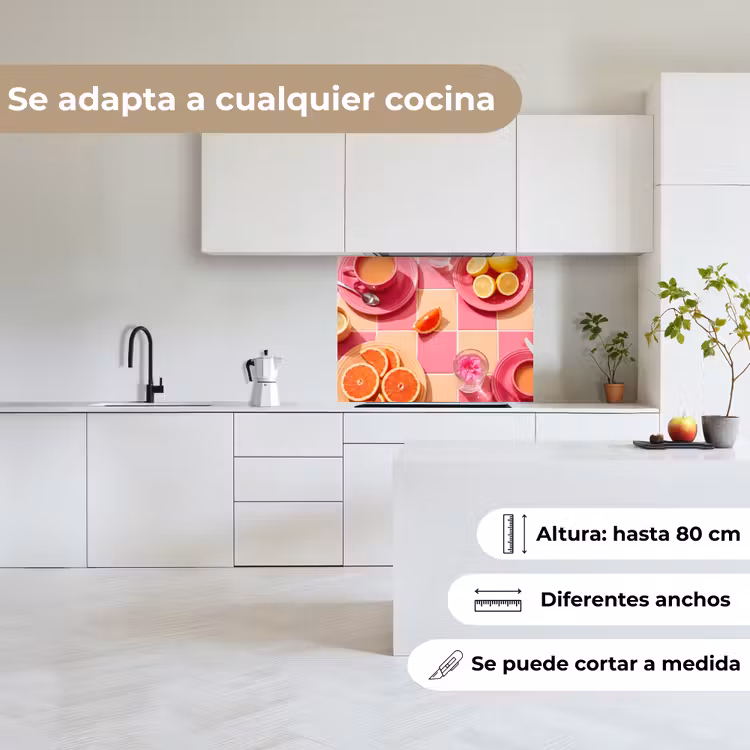 Revestimiento cocina - Comida - Cítricos - Naturalezas muertas - Rosa - Naranja — 6