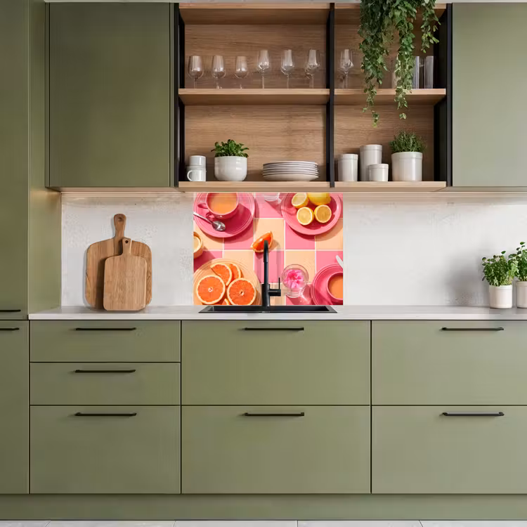 Revestimiento cocina - Comida - Cítricos - Naturalezas muertas - Rosa - Naranja — 7