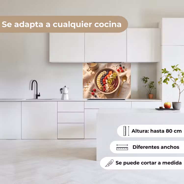 Revestimiento cocina - Comida - Cuenco de desayuno - Fruta - Saludable - Colorido — 6