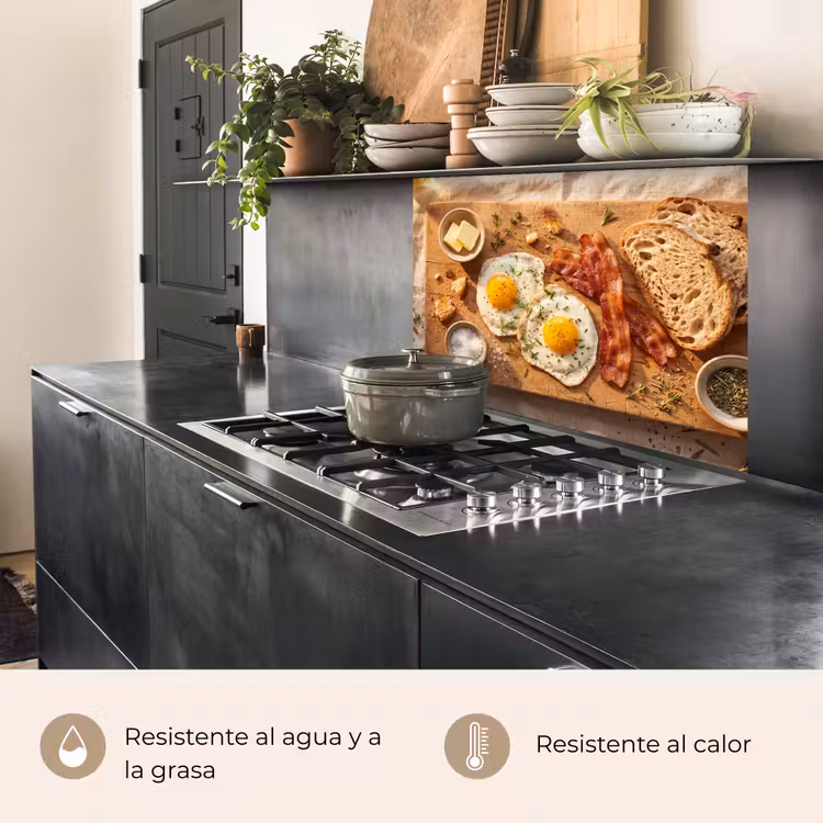 Revestimiento cocina - Comida - Desayuno - Madera - Rústico - Amarillo — 4