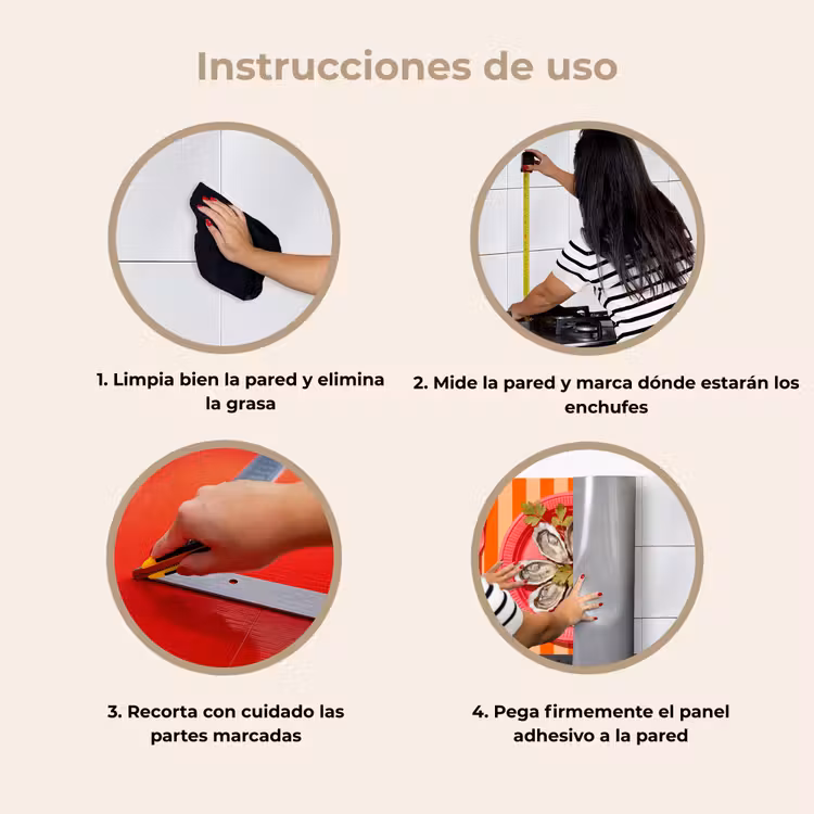 Revestimiento cocina - Comida - Ostras - Marisco - Naranja - Moderno — 8