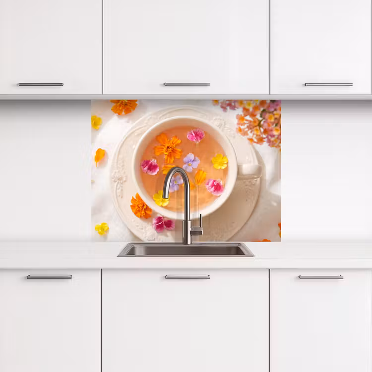 Revestimiento cocina - Flores - Cabeza - Naturaleza - Colorido - Verano — 3