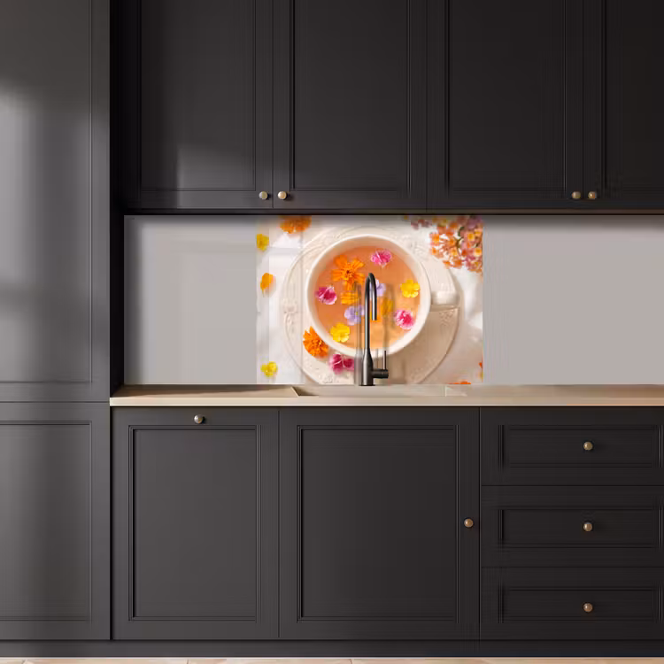 Revestimiento cocina - Flores - Cabeza - Naturaleza - Colorido - Verano — 5