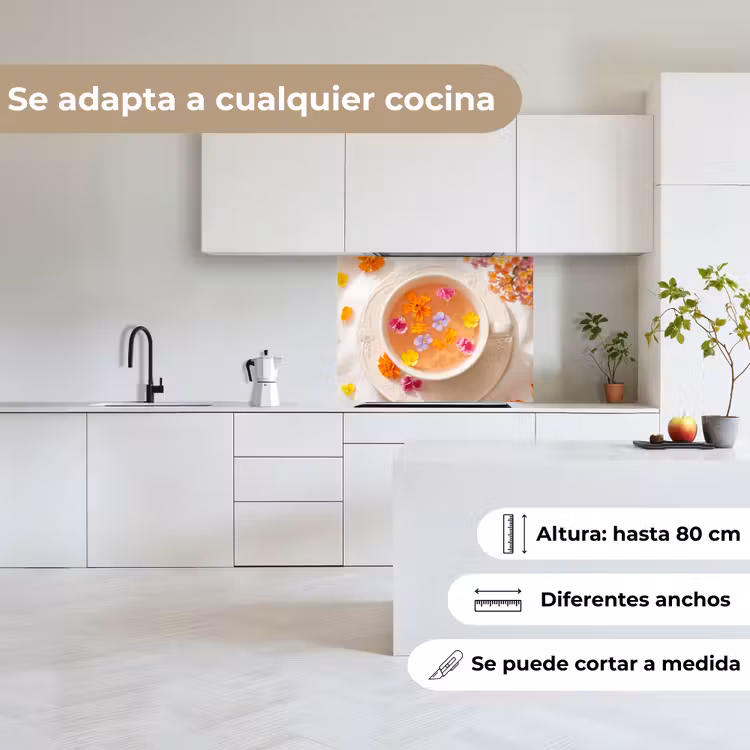 Revestimiento cocina - Flores - Cabeza - Naturaleza - Colorido - Verano — 6