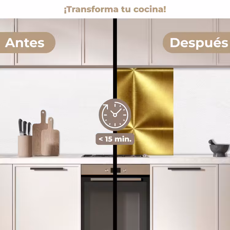 Revestimiento cocina - Textura - Oro cepillado - Estilo industrial - Metalizado — 2